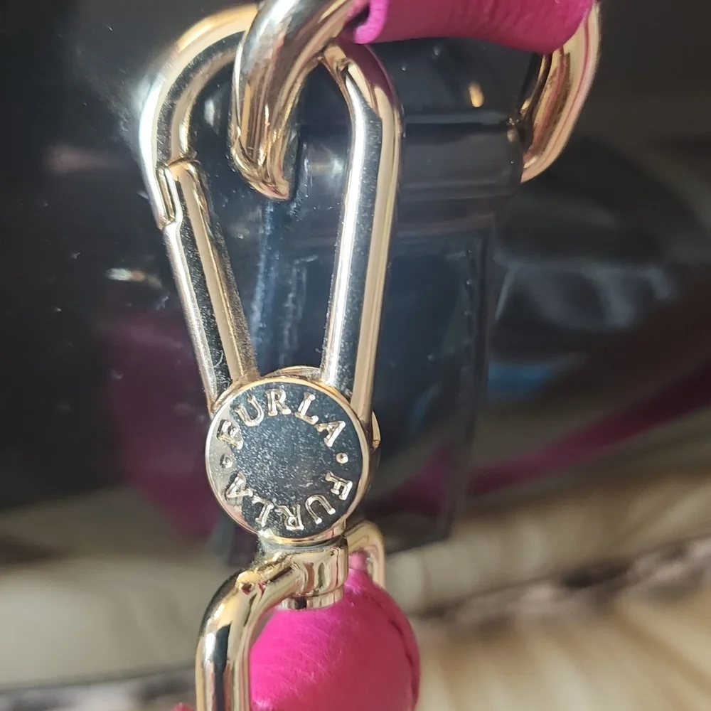 RARE- Furla Black and Pink Women's Bag "JELLY BAG" - Picture 3 of 9